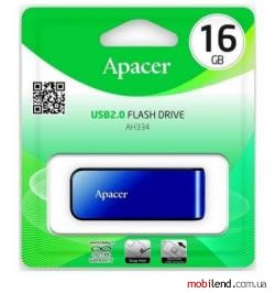Apacer 16 GB AH334 Blue USB 2.0 (AP16GAH334U-1)