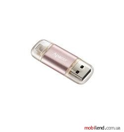 Apacer 64 GB AH190 Lightning Dual USB 3.1 Rose Gold (AP64GAH190H-1)