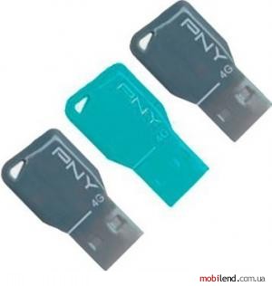PNY 4 GB Key Attache Triple Pack (FDU4GBKEYCOLX3-EF)