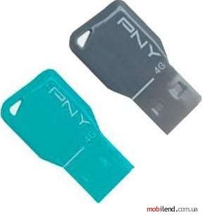 PNY 4 GB Key Attache Twin Pack (FDU4GBKEYCOLX2-EF)