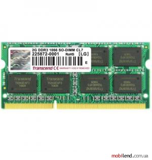 Transcend 2 GB SO-DIMM DDR3 1066 MHz (JM1066KSU-2G)