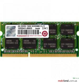 Transcend 4 GB SO-DIMM DDR3 1600 MHz (TS512MSK64V6H)