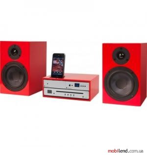 Pro-Ject Set Micro HiFi System Silver with Red speakers