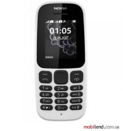Nokia 105 Single Sim New White