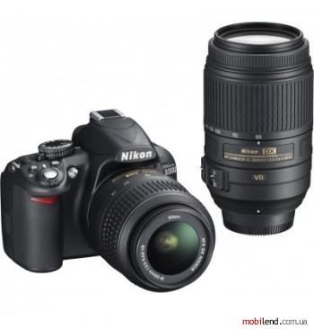 Nikon D3100 kit (18-55mm VR 55-300mm VR)