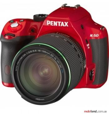 Pentax K-50 Kit (18-135mm DA WR) Red
