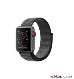 Apple Watch Series 3 GPS Cellular 38mm Space Gray Aluminum w. Dark Olive Sport L. (MQJT2)