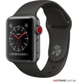 Apple Watch Series 3 GPS   LTE 38mm Space Gray Aluminum Case with Gray Sport Band (MQKG2)