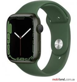 Apple Watch Series 7 GPS 45mm Green Aluminum Case with Clover Solo Band (MKNQ3 ML1D3)