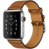Apple Watch Series 2 Hermes 42mm Stainless Steel Case with Fauve Barenia Leather Single Tour Band (MNQC2)