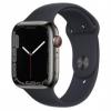 Apple Watch Series 7 GPS   Cellular 45mm Graphite S. Steel Case w. Midnight Sport Band (MNAX3)