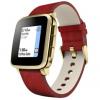 Pebble Time Steel (Gold with Leather Band)