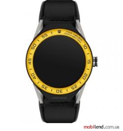 TAG Heuer Connected Modular 45 Black Calfskin Strap with Yellow Aluminium Bezel (SBF8A8017.11FT6079)