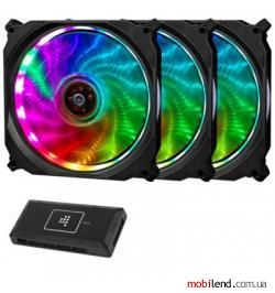 Tronsmart TF12 RGB LED PWM 120mm Fan - 3 Pack With Controller