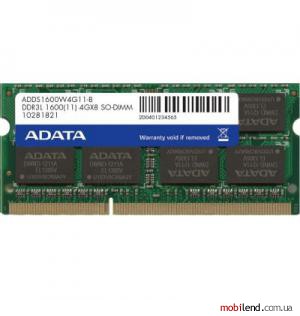 ADATA 4 GB SO-DIMM DDR3L 1600 MHz (ADDS1600W4G11-B)