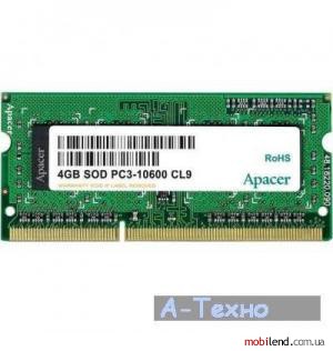 Apacer 4 GB SO-DIMM DDR3 1333 MHz (AP4GSTYB1K2)
