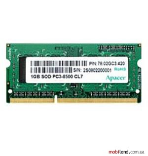 Apacer DDR3 1066 ECC SO-DIMM 1Gb