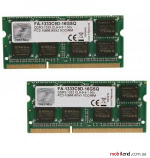 G.Skill 16 GB (2x8GB) DDR3 1333 MHz (FA-1333C9D-16GSQ) G.Skill 16 GB (2x8GB) DDR3 1333 MHz (FA-1333C9D-16GSQ)
