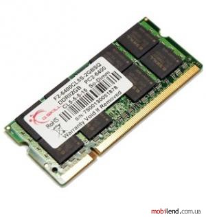 G.Skill 2 GB SO-DIMM DDR2 800 MHz (F2-6400CL5S-2GBSQ) G.Skill 2 GB SO-DIMM DDR2 800 MHz (F2-6400CL5S-2GBSQ)