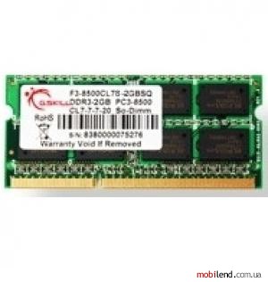 G.Skill 2 GB SO-DIMM DDR3 1066 MHz (F3-8500CL7S-2GBSQ)