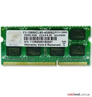 G.Skill 2 GB SO-DIMM DDR3 1600 MHz (F3-12800CL9S-2GBSQ)