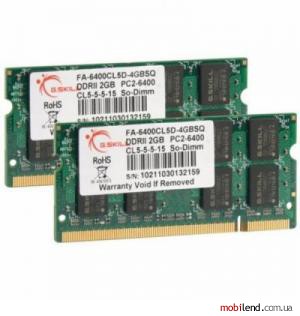 G.Skill 4 GB (2x2GB) DDR2 800 MHz (FA-6400CL5D-4GBSQ)