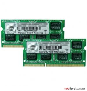 G.Skill 4 GB (2x2GB) SO-DIMM DDR3 1066 MHz (F3-8500CL7D-4GBSQ) G.Skill 4 GB (2x2GB) SO-DIMM DDR3 1066 MHz (F3-8500CL7D-4GBSQ)
