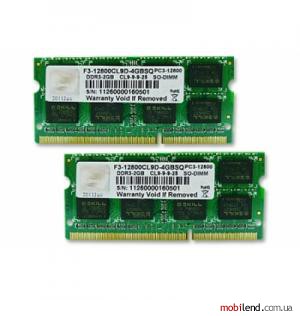G.Skill 4 GB (2x2GB) SO-DIMM DDR3 1600 MHz (F3-12800CL9D-4GBSQ)