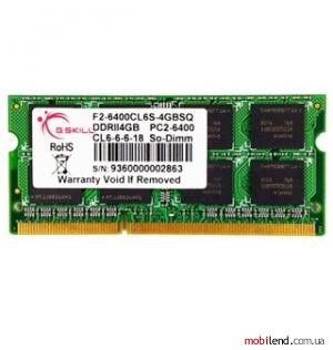 G.Skill 4 GB SO-DIMM DDR2 800 MHz (F2-6400CL6S-4GBSQ)