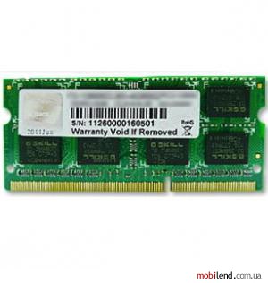 G.Skill 4 GB SO-DIMM DDR3 1600 MHz (F3-12800CL11S-4GBSQ)