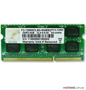 G.Skill 4 GB SO-DIMM DDR3 1600 MHz (F3-12800CL9S-4GBSQ) G.Skill 4 GB SO-DIMM DDR3 1600 MHz (F3-12800CL9S-4GBSQ)