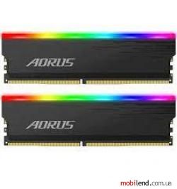 GIGABYTE 16 GB (2x8GB) DDR4 3733 MHz AORUS RGB (GP-ARS16G37)