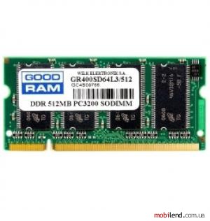 GOODRAM 512 MB SO-DIMM DDR 400 MHz (GR400S64L3/512)