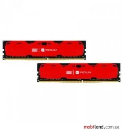 GOODRAM 8 GB (2x4GB) DDR4 2400 MHz Iridium Red (IR-R2400D464L15S/8GDC)