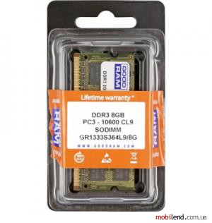 GOODRAM 8 GB SO-DIMM DDR3 1333 MHz (GR1333S364L9/8G)