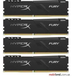 HyperX 16 GB (4x4GB) DDR4 3200 MHz Fury Black (HX432C16FB3K4/16)