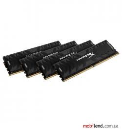 HyperX 16 GB (4x4GB) DDR4 3200 MHz Predator Black (HX432C16PB3K4/16)