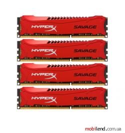 HyperX 32 GB (4x8GB) DDR3 1600 MHz Savage (HX316C9SRK4/32)