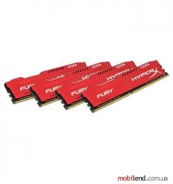 HyperX 64 GB (4x16GB) DDR4 2133 MHz Fury Red (HX421C14FRK4/64)