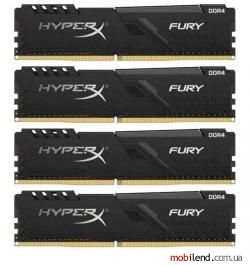 HyperX 64 GB (4x16GB) DDR4 3600 MHz FURY Black (HX436C18FB4K4/64)