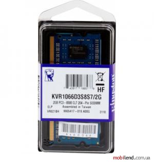 Kingston 2 GB SO-DIMM DDR3 1066 MHz (KVR1066D3S8S7/2G)