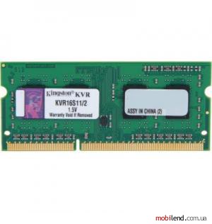 Kingston 2 GB SO-DIMM DDR3 1600 MHz (KVR16S11/2)
