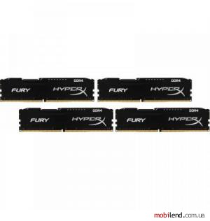 Kingston 32 GB (4x8GB) DDR4 2400 MHz HyperX Fury Black (HX424C15FB2K4/32)