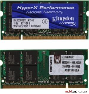 Kingston 4 GB (2x2GB) SO-DIMM DDR2 667 MHz HyperX (KHX5300S2LLK2/4G)