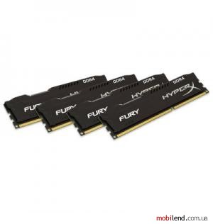 Kingston 64 GB (4x16GB) DDR4 2666 MHz HyperX Fury Black (HX426C16FBK4/64)