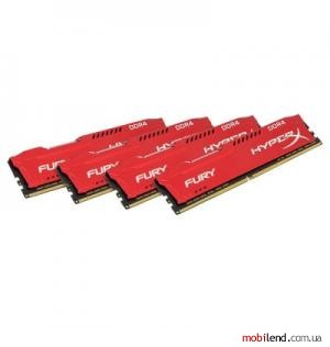 Kingston 64 GB (4x16GB) DDR4 2666 MHz HyperX Fury Red (HX426C16FRK4/64)