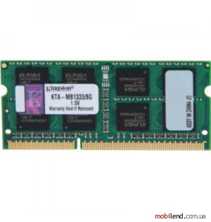 Kingston 8 GB SO-DIMM DDR3 1333 MHz (KTA-MB1333/8G)