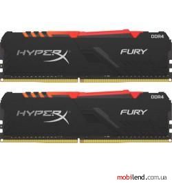 Kingston FURY 16 GB DDR4 2400 MHz Fury RGB Black (HX424C15FB3AK2/16)