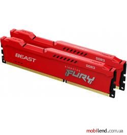 Kingston FURY 8 GB (2x4GB) DDR3 1866 MHz Beast Red (KF318C10BRK2/8)