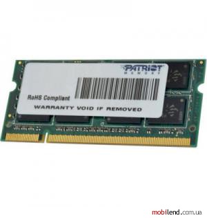 PATRIOT 4 GB SO-DIMM DDR3L 1333 MHz (PSD34G1333L81S)